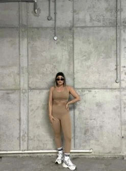 Glamorous Signature Full Length Seamless Leggings - Caramel