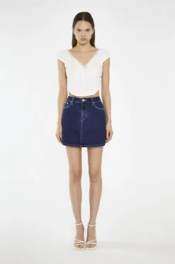 Glamorous Indigo Stonewash Side Split Denim Mini-Skirt -Cheap Softly Dressed Store d6598928 6479 4191 be45 b63bfe6727f6