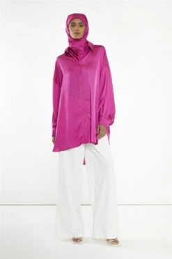 Glamorous Fuchsia Shirt Hi-Low-Dress -Cheap Softly Dressed Store edf1ea7e cec7 45c7 b6e2 16a7810f666b