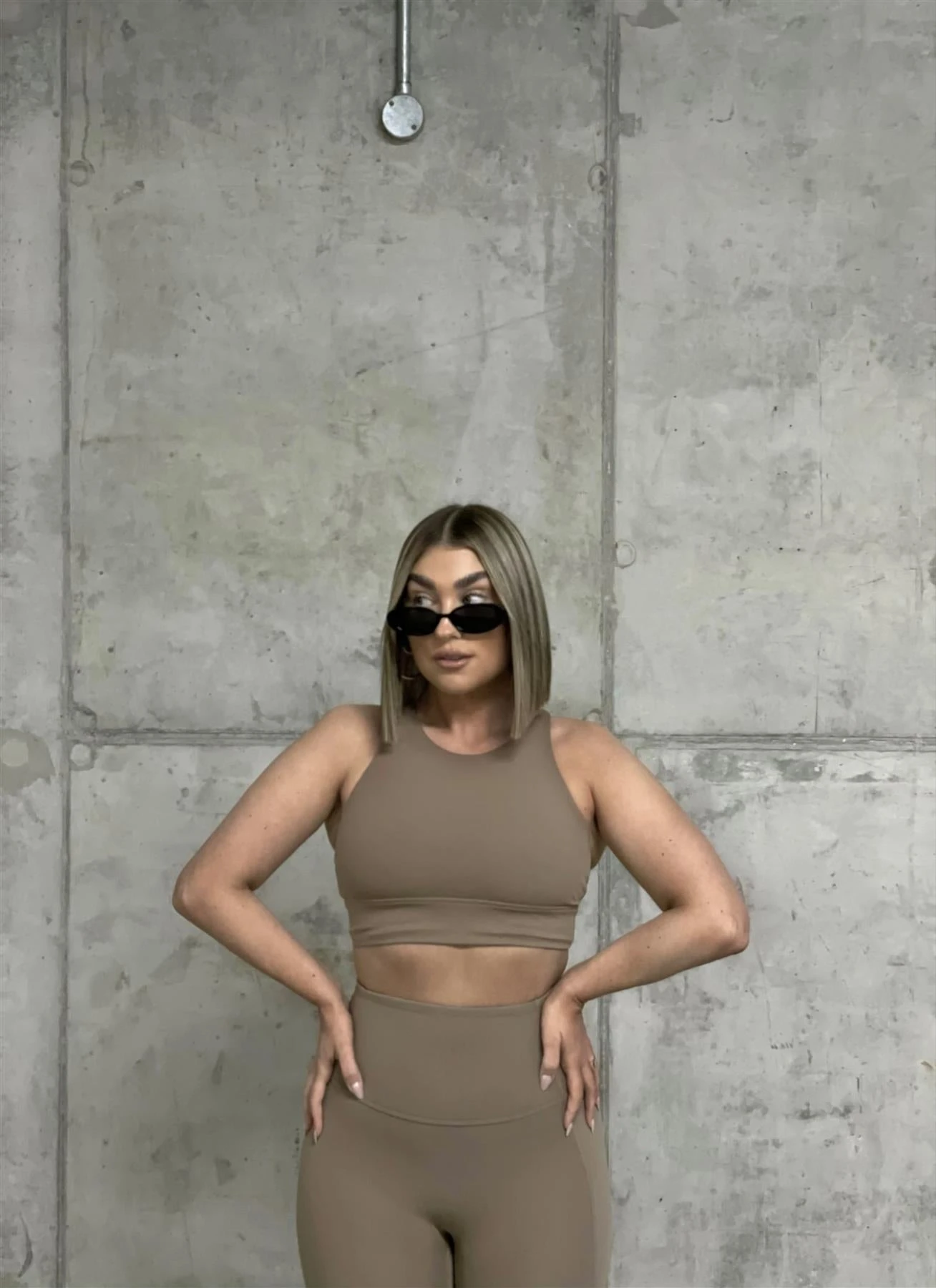 Glamorous Signature Criss-Cross Back Crop Top - Cocoa 1 Glamorous Signature Criss-Cross Back Crop Top - Cocoa