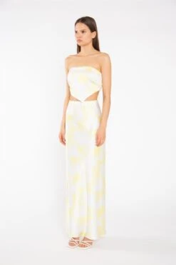 Glamorous Yellow Print-Satin Bias-Cut Maxi-Skirt -Cheap Softly Dressed Store ff6dbf1e 1e75 414d 9cb4 79ff047136a0