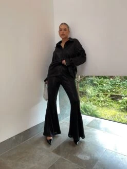 Glamorous Black Sequin Oversized Shirt