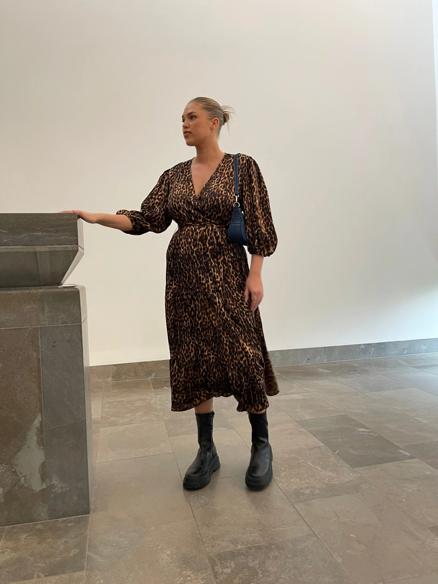 Glamorous Brown Leopard Tiered Wrap Midaxi-Dress 2 Glamorous Brown Leopard Tiered Wrap Midaxi-Dress - Image 2