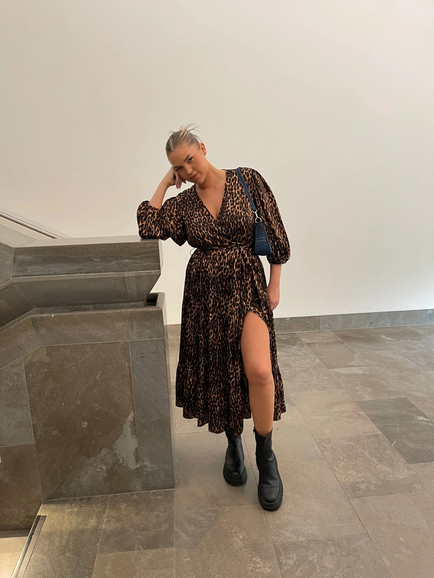 Glamorous Brown Leopard Tiered Wrap Midaxi-Dress 1 Glamorous Brown Leopard Tiered Wrap Midaxi-Dress