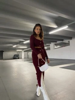 Glamorous Care Plum Melange Front Split Button Front Midi Skirt -Cheap Softly Dressed Store image00048 5dfbd23e 2ace 40d0 a0bd 2c6a0f398e12