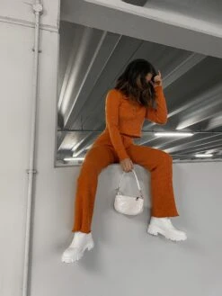 Glamorous Care Rust Melange Button Front Cropped Collar Jumper 9 Glamorous Care Rust Melange Button Front Cropped Collar Jumper -Cheap Softly Dressed Store image00061