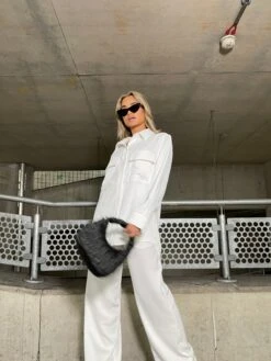 Glamorous Off White Oversized Utility Shirt -Cheap Softly Dressed Store image00088