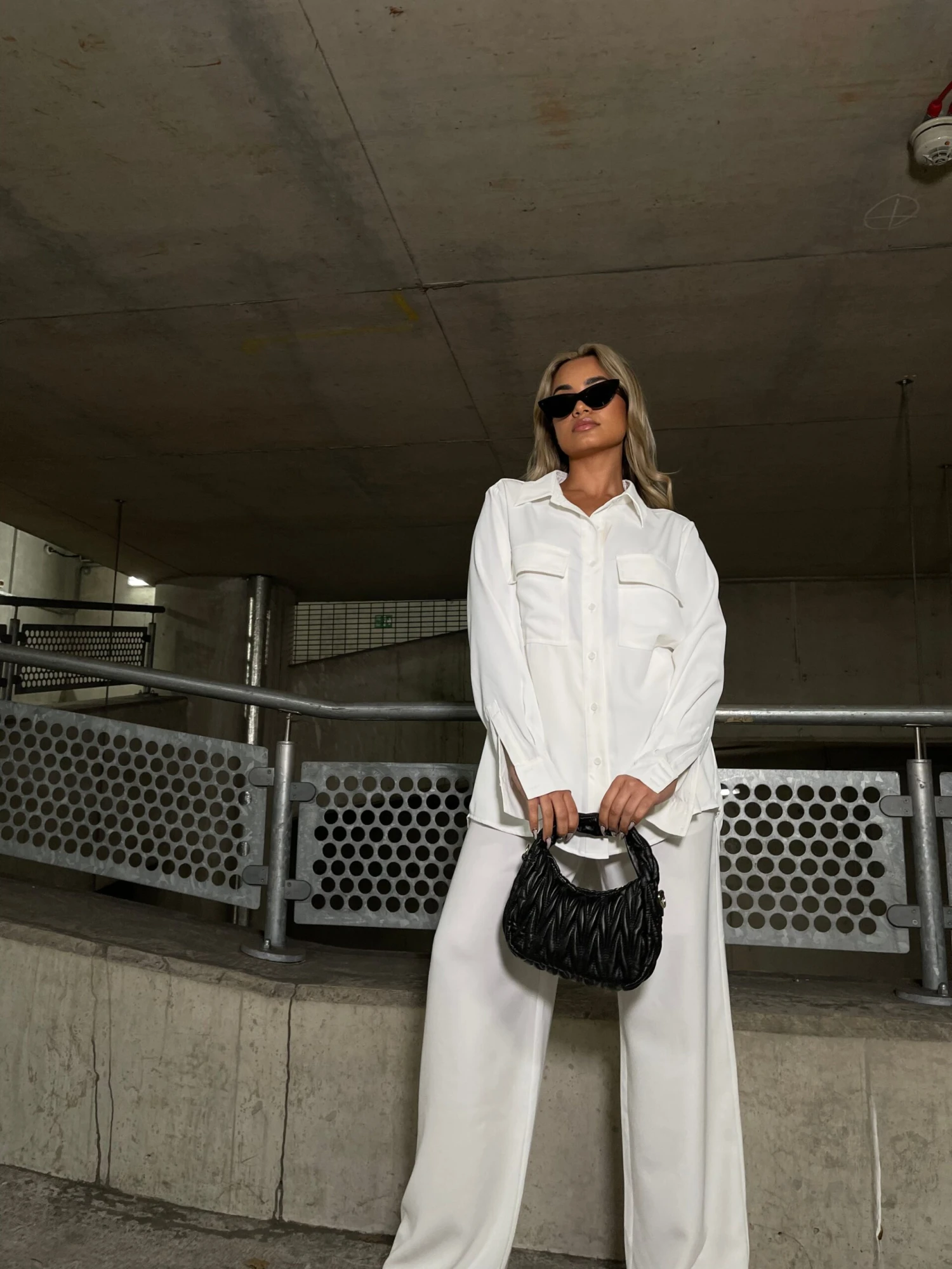 Glamorous Off White Wide Leg High Waisted-Trousers 4 Glamorous Off White Wide Leg High Waisted-Trousers - Image 4