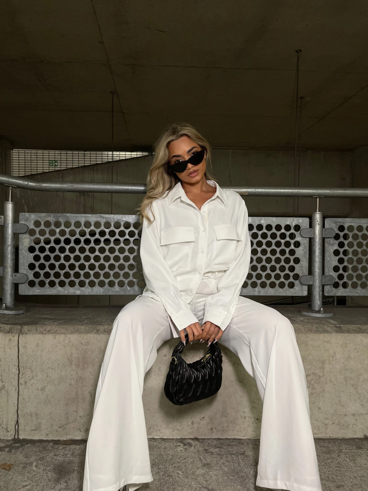 Glamorous Off White Wide Leg High Waisted-Trousers 1 Glamorous Off White Wide Leg High Waisted-Trousers