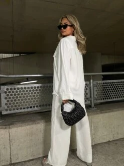 Glamorous Off White Oversized Utility Shirt -Cheap Softly Dressed Store image00099