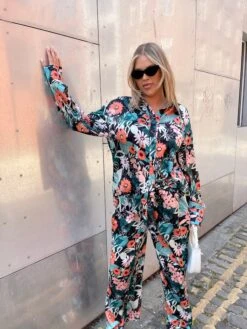 Glamorous Garden Floral Wide Leg Trousers