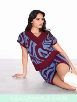 Glamorous Care Plum Stone Blue Marble Mini Knit Skirt 10 Glamorous Care Plum Stone Blue Marble Mini Knit Skirt -Cheap Softly Dressed Store marb1